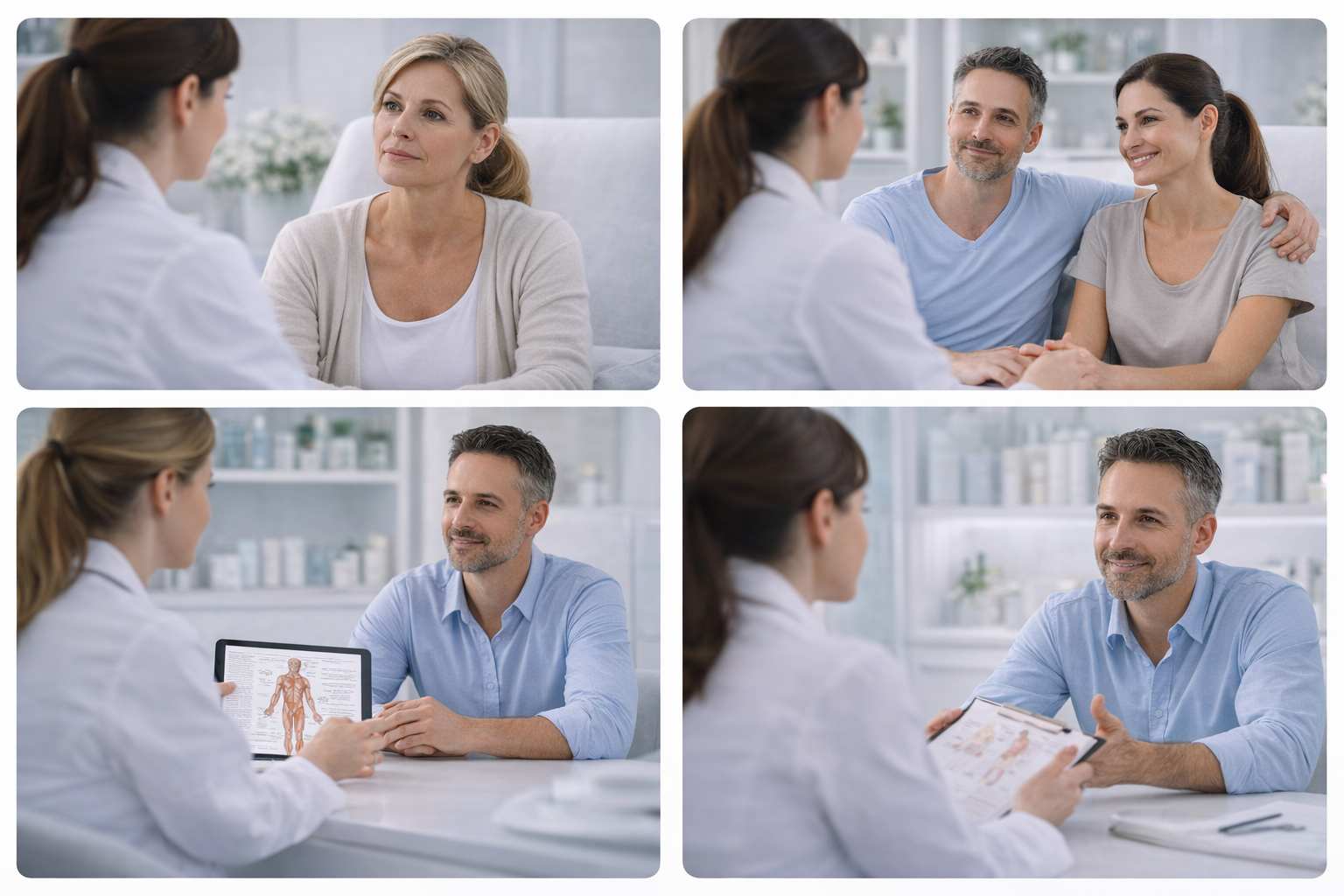 Before and after of non-surgical treatment for body contouring