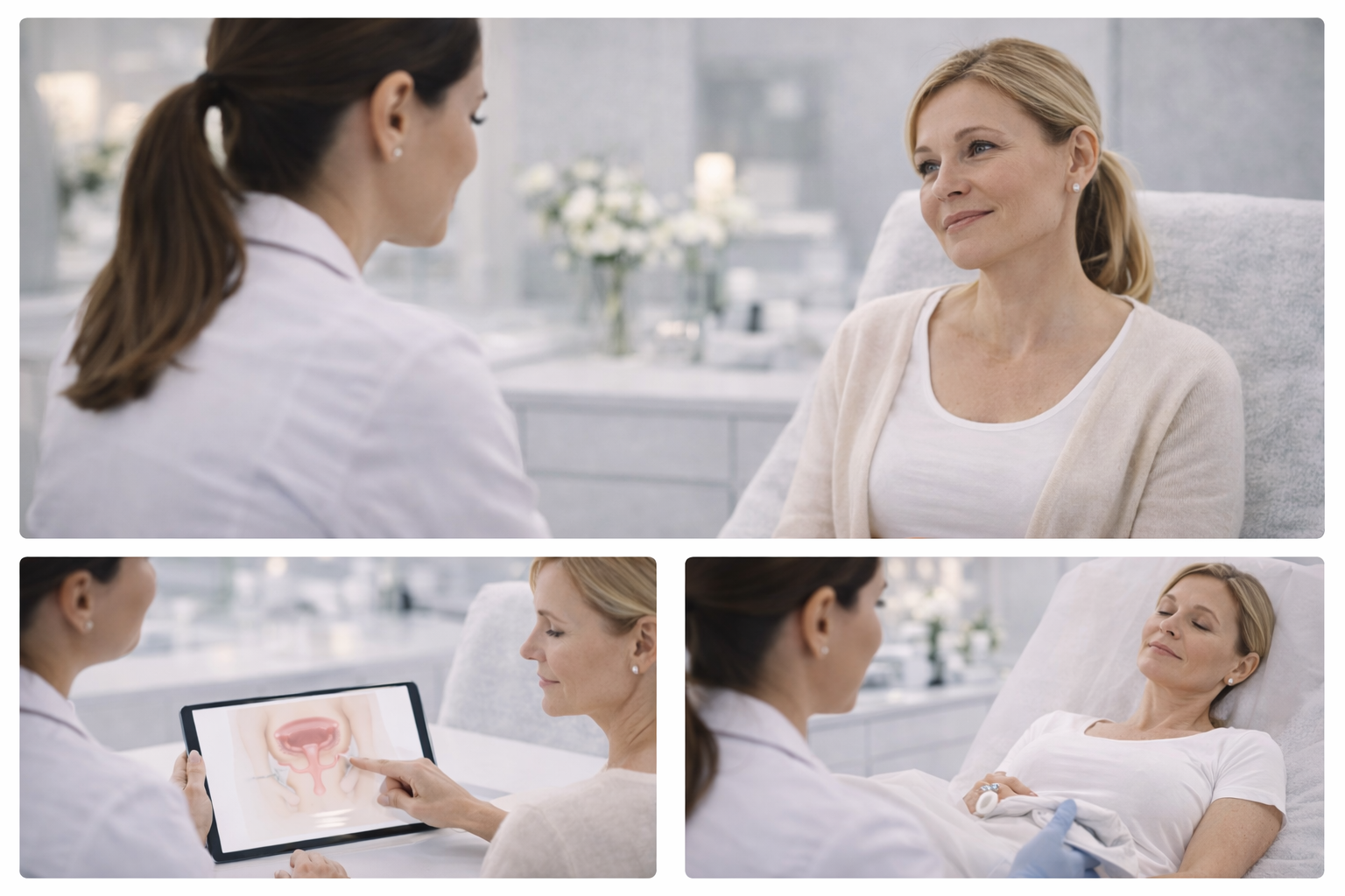 Before and after of vaginal tightening treatment